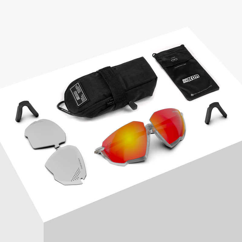 Scicon Aerojet Occhiali Ciclismo Cristallo/Rosso Qualità Garantita