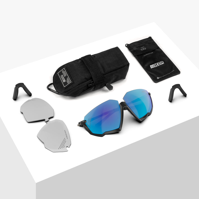 Scicon Aerojet Occhiali Ciclismo Nero/Blu In Linea