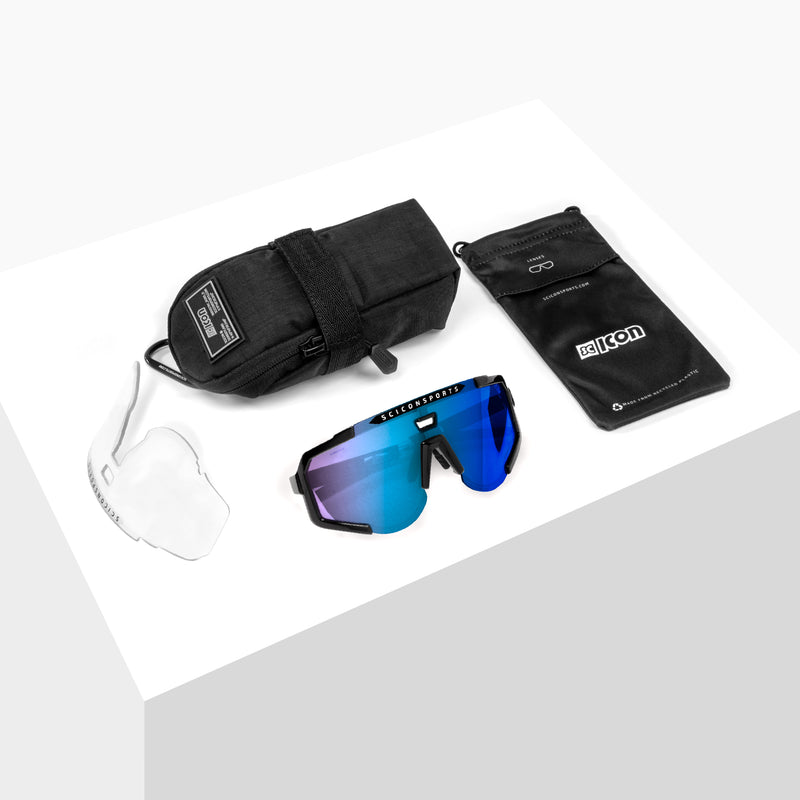 Scicon Occhiali Sportivi Aeroscope Antracite/Blu Consegna Veloce
