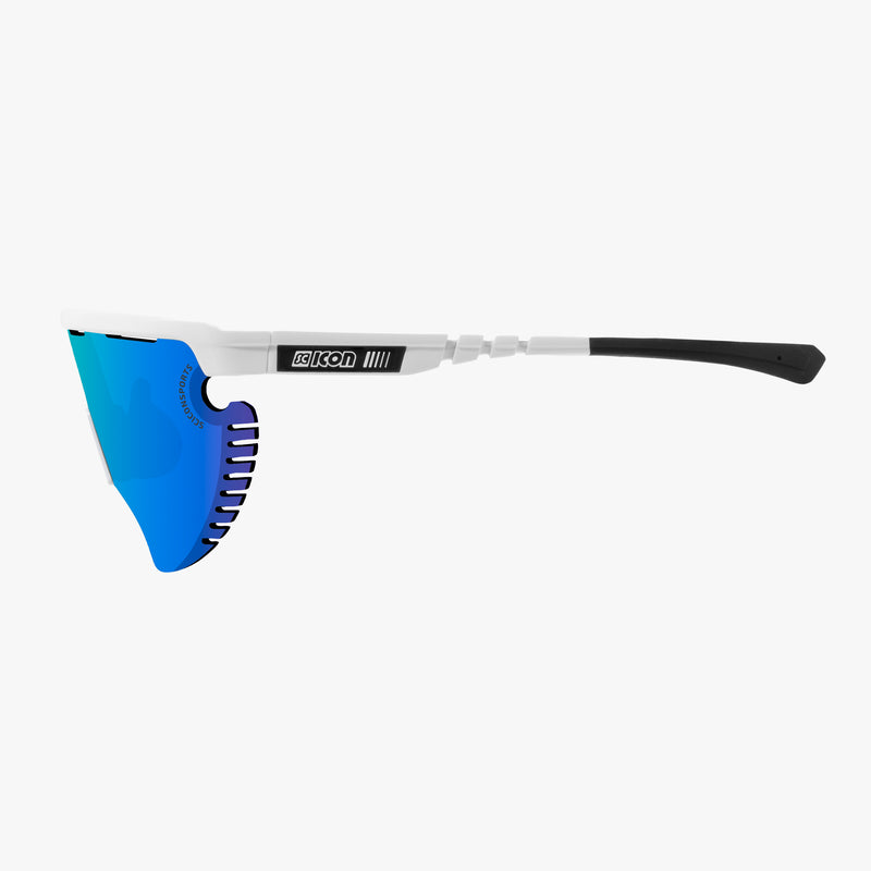 Scicon Occhiali Sportivi Aerowing Lamon Montatura Bianca/Lente Blu Outlet