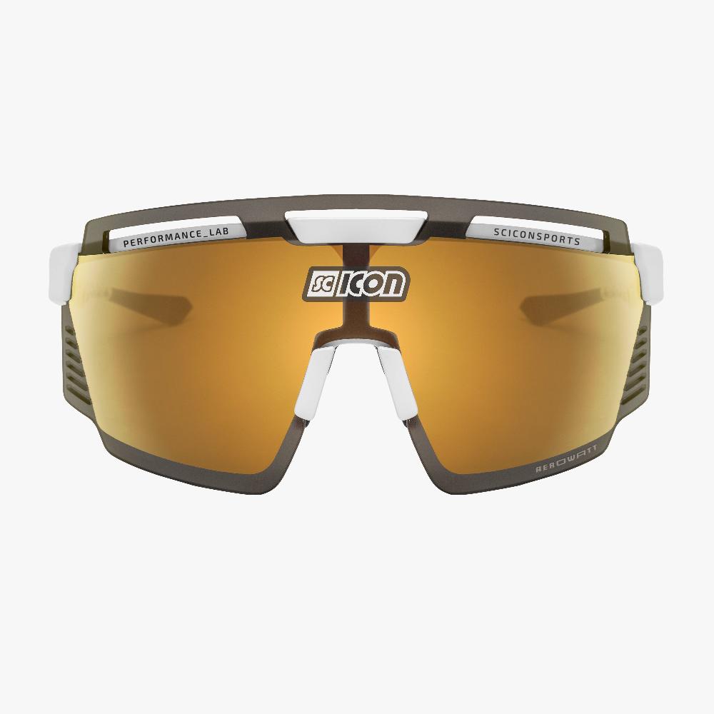 Scicon Aerowatt Occhiali Sportivi Bianco/Bronzo Hotsell