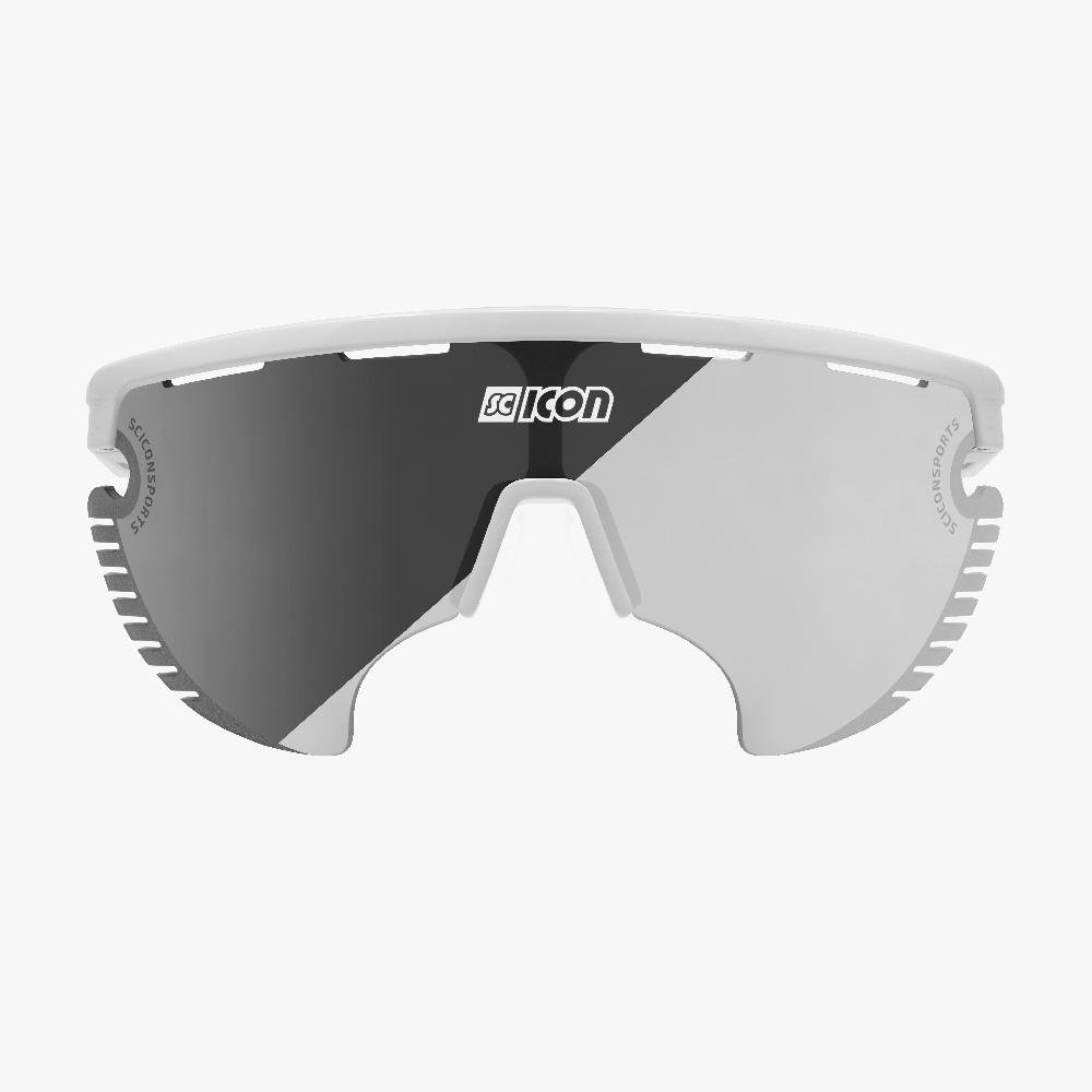 Scicon Occhiali Sportivi Aerowing Lamon Bianca/Lente Argento Nuova