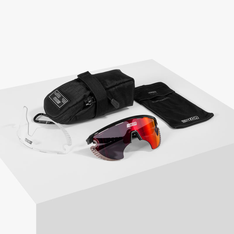 Scicon Occhiali Aerowing Lamon Montatura Nera/Lente Rossa Specchiata Pezzi Unici