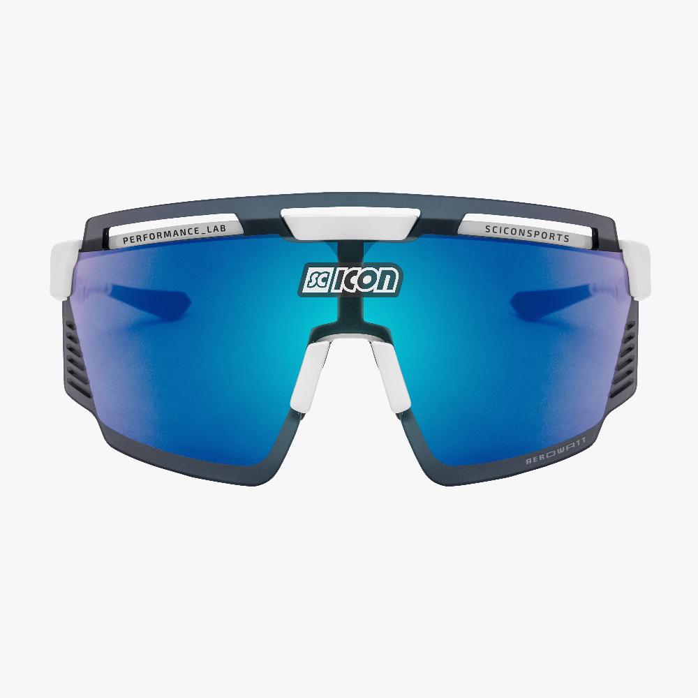 Scicon Aerowatt Occhiali Sportivi Bianco/Blu Qualità Garantita