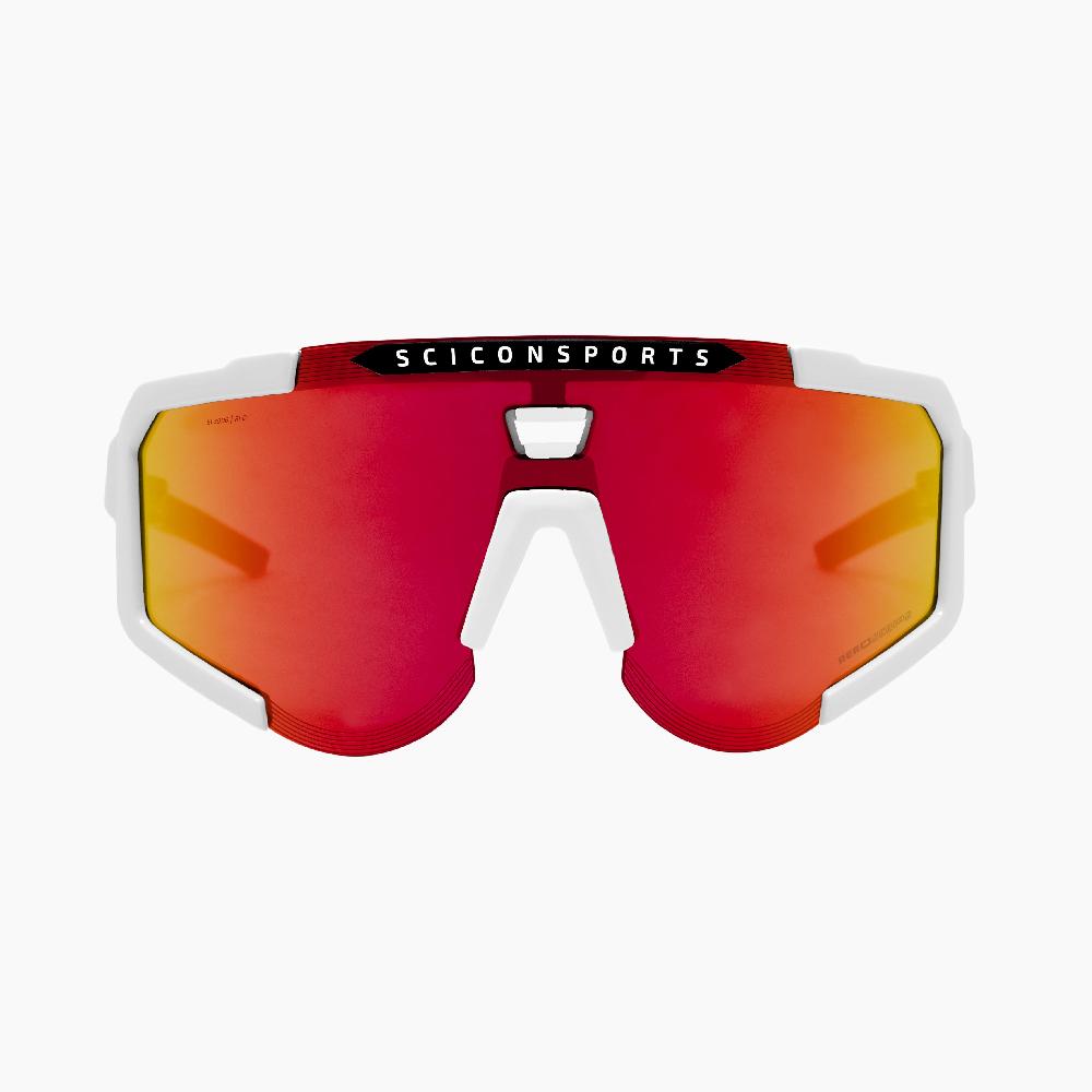 Scicon Occhiali Sportivi Aeroscope Bianco/Rosso Saldi