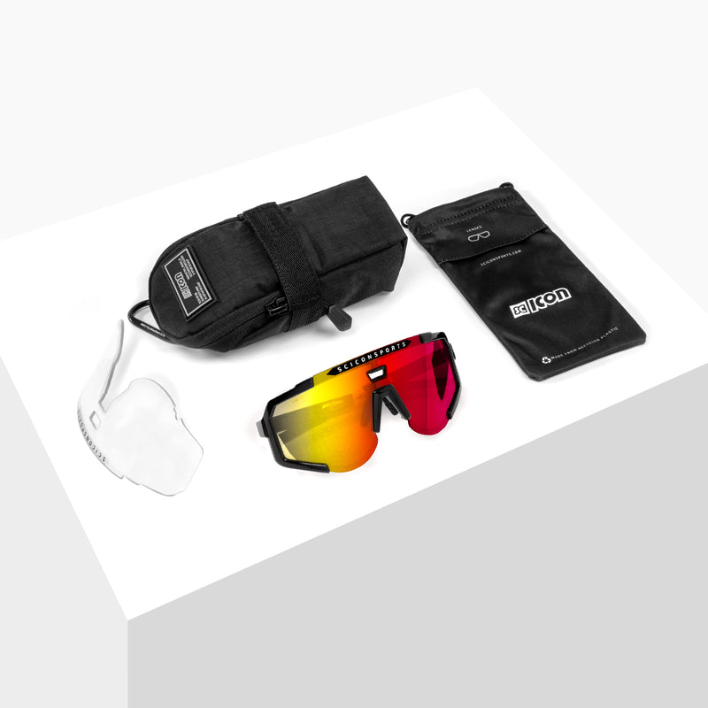 Scicon Occhiali Sportivi Aeroscope Bianco/Rosso Saldi