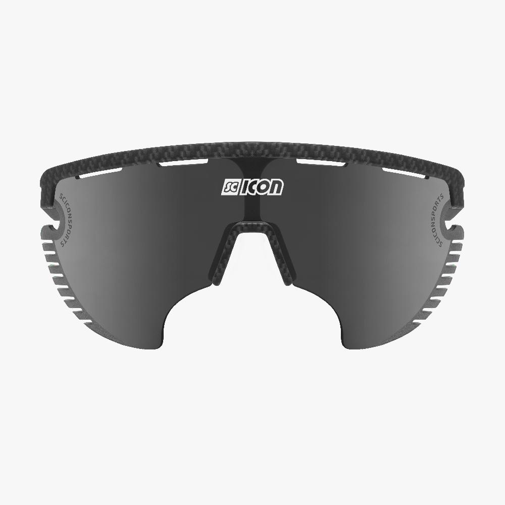 Scicon Occhiali Sportivi Aerowing Lamon Carbon/Lente Argento Specchiata Nuovo