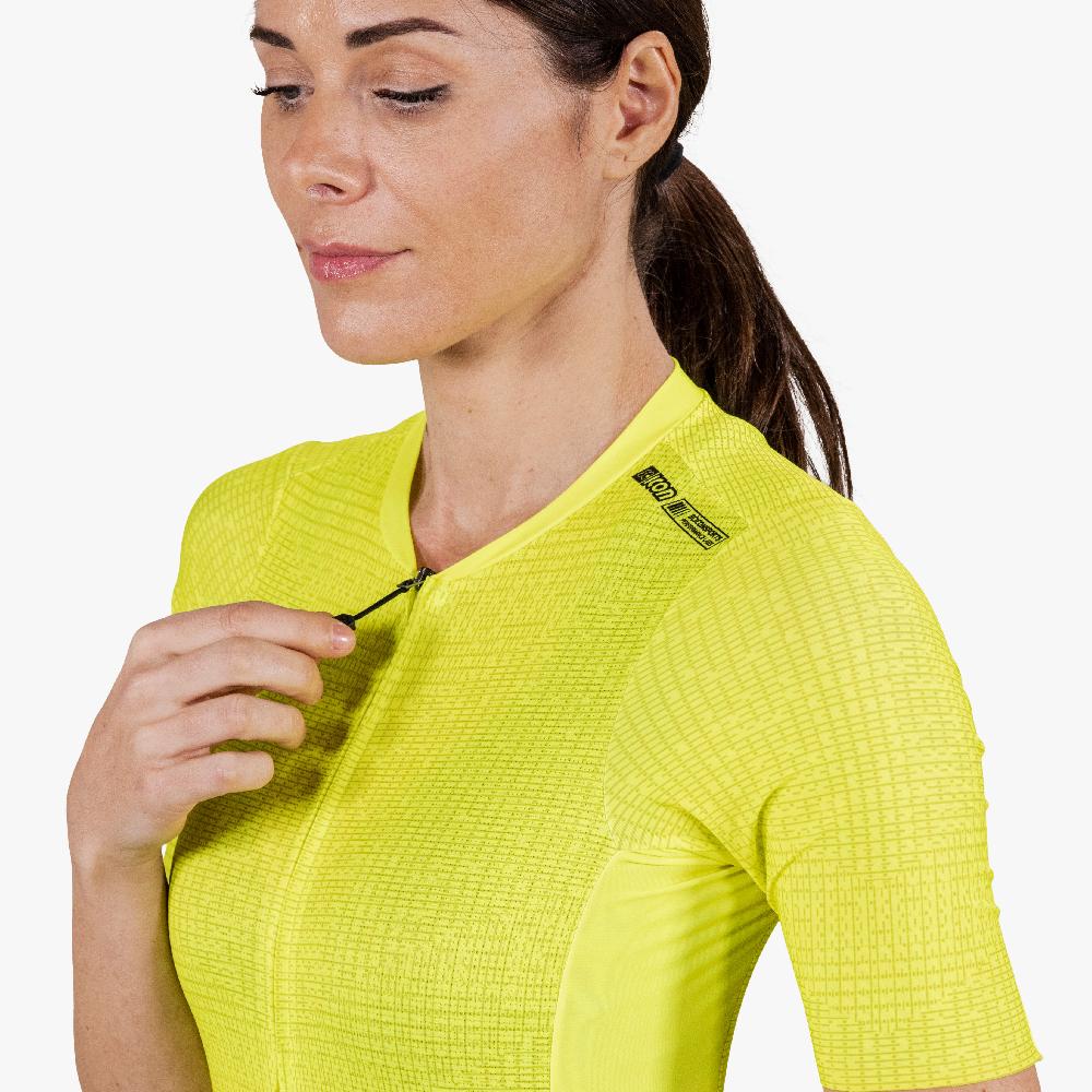 Scicon Maglia Ciclismo Donna 9.5- X-Over Gialla Rilascio limitato