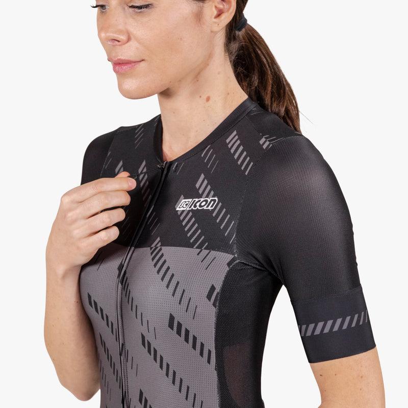 Scicon Maglia Ciclismo Donna X-Over Reflex Nera Fino al 65% di sconto