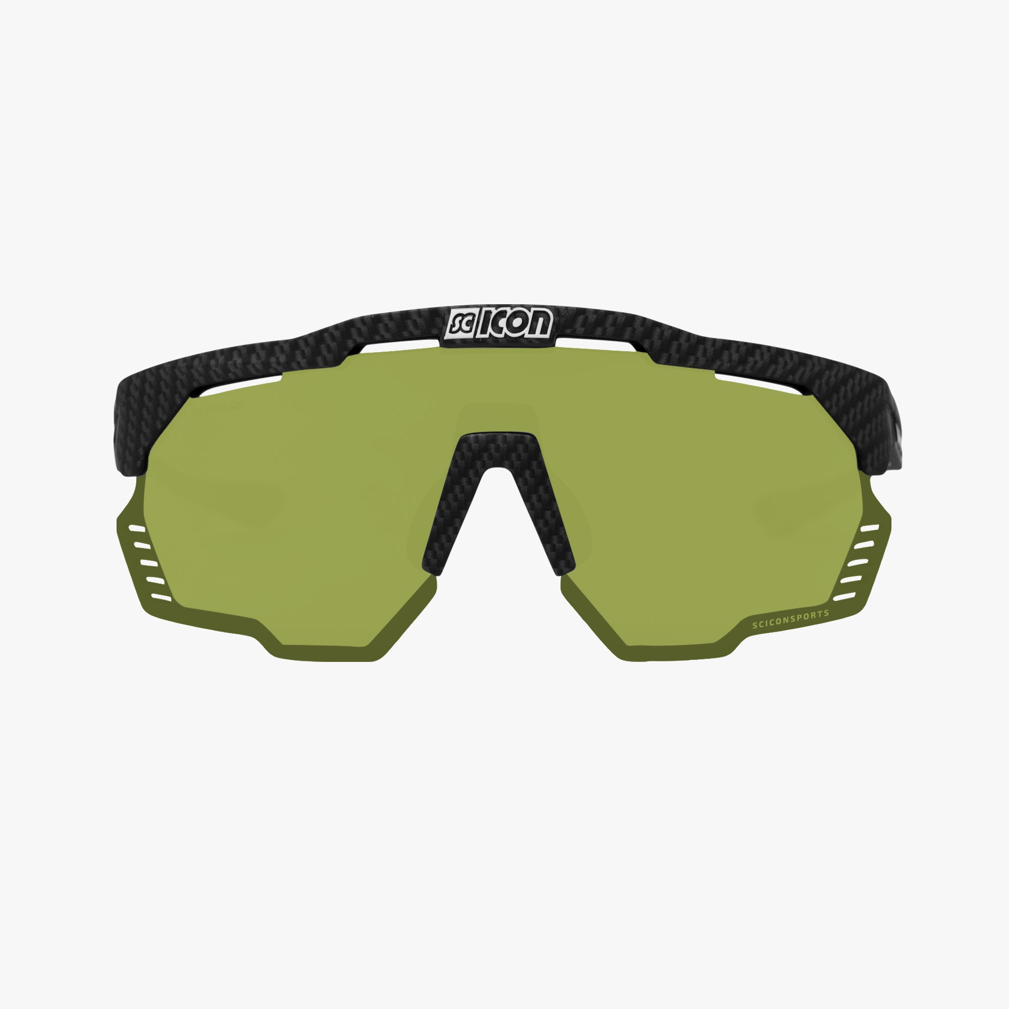 Scicon Occhiali Sportivi Aeroshade Kunken Carbon Opaco/Verde Sostegno trimestrale