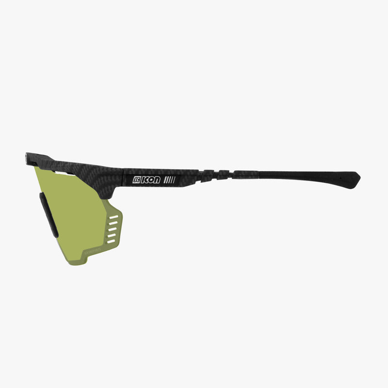 Scicon Occhiali Sportivi Aeroshade Kunken Carbon Opaco/Verde Sostegno trimestrale
