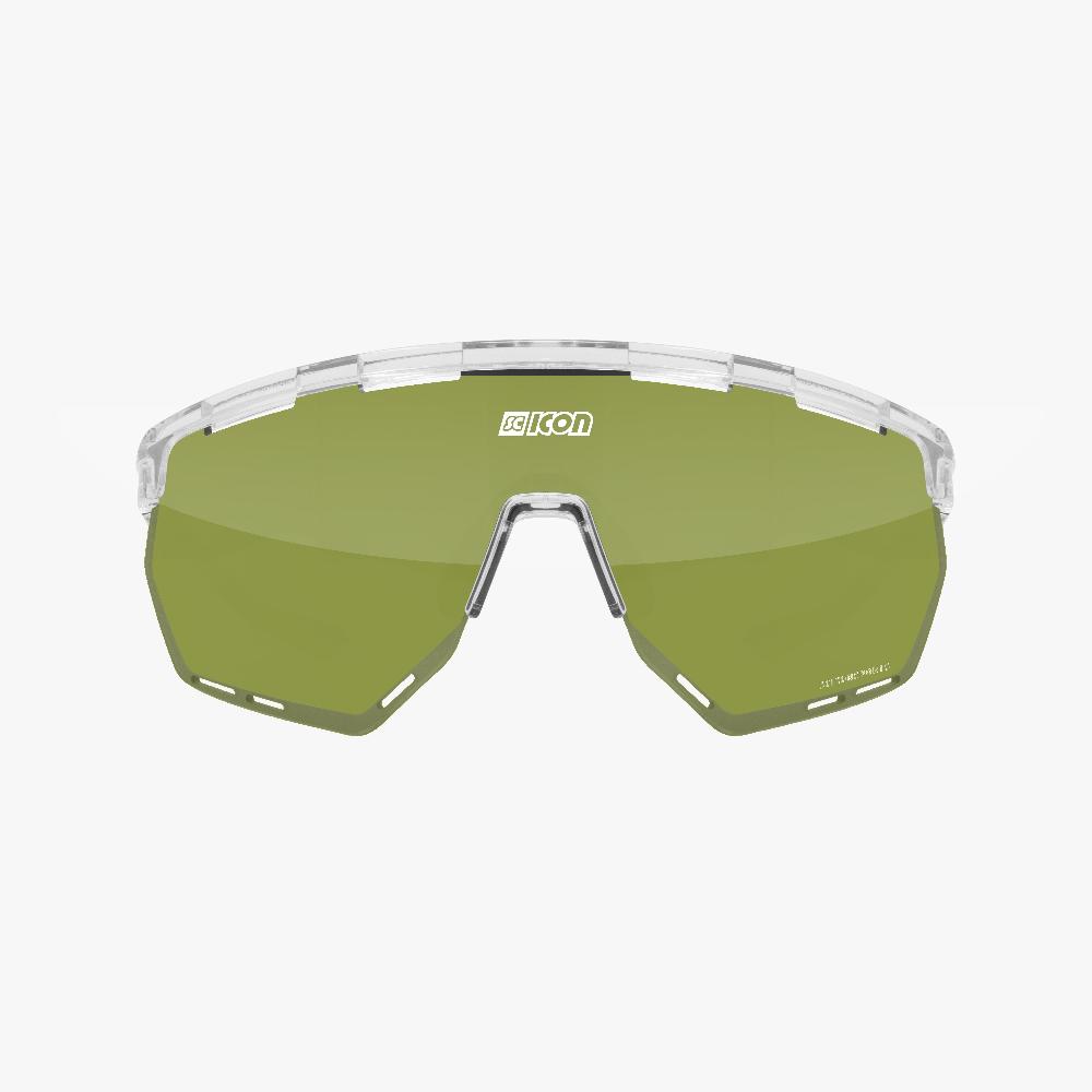 Scicon Occhiali Sportivi Aerowing Cristallo/Verde Solo un giorno rimasto