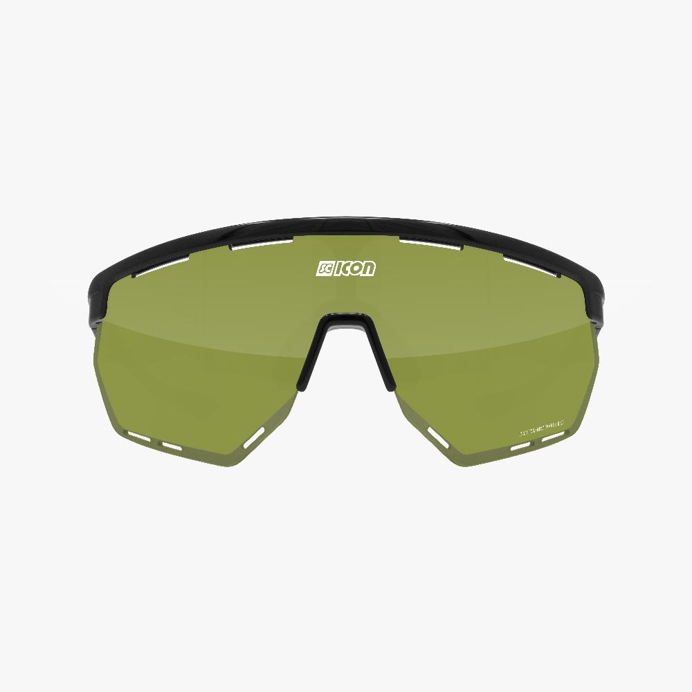Scicon Occhiali Sportivi Aerowing Nero/Verde Enormi sconti
