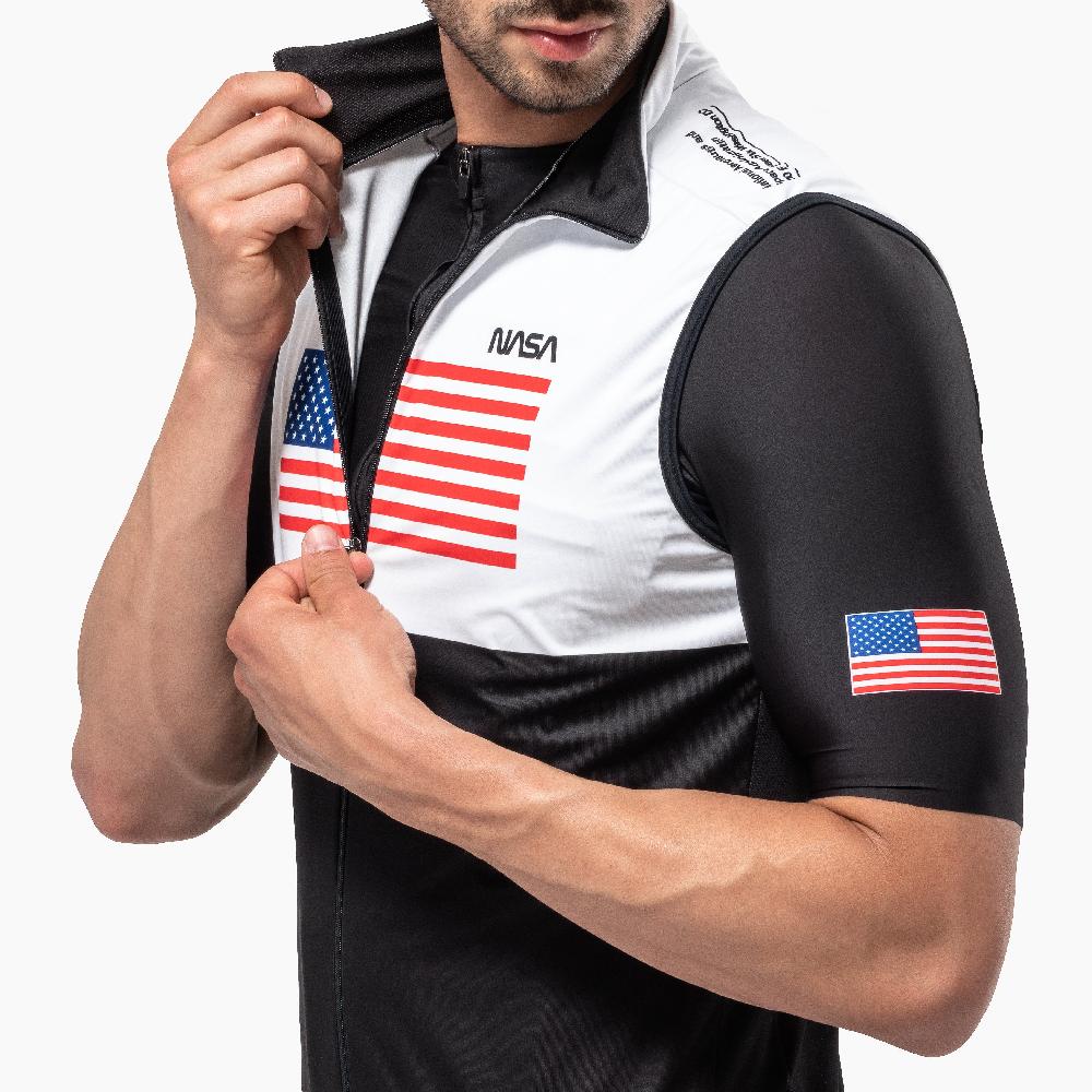 Scicon Gilet Antivento Space Agency10 Nero/Bianco Sottocosto