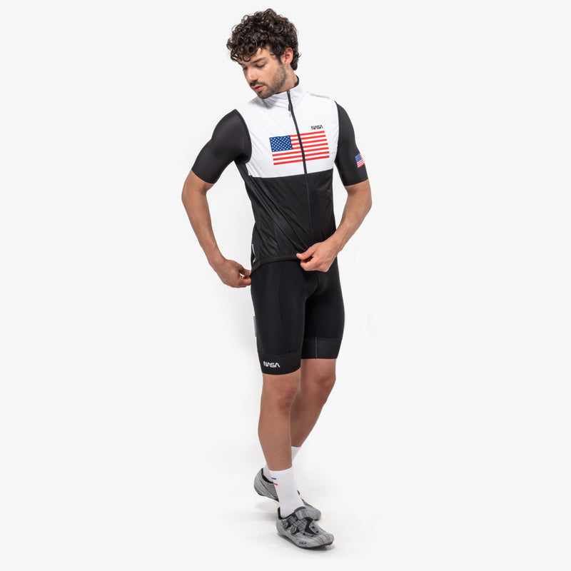 Scicon Gilet Antivento Space Agency10 Nero/Bianco Sottocosto