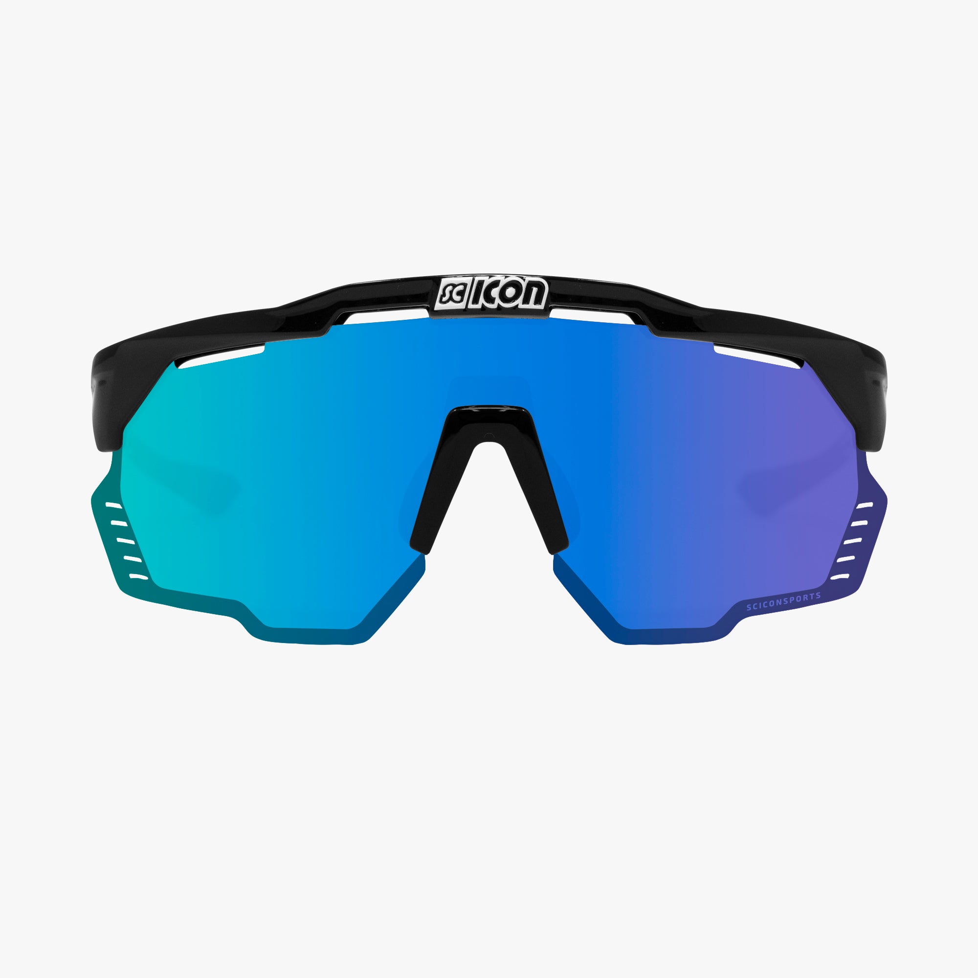 Scicon Aeroshade Kunken Occhiali Ciclismo Nero/Blu Vendita Calda